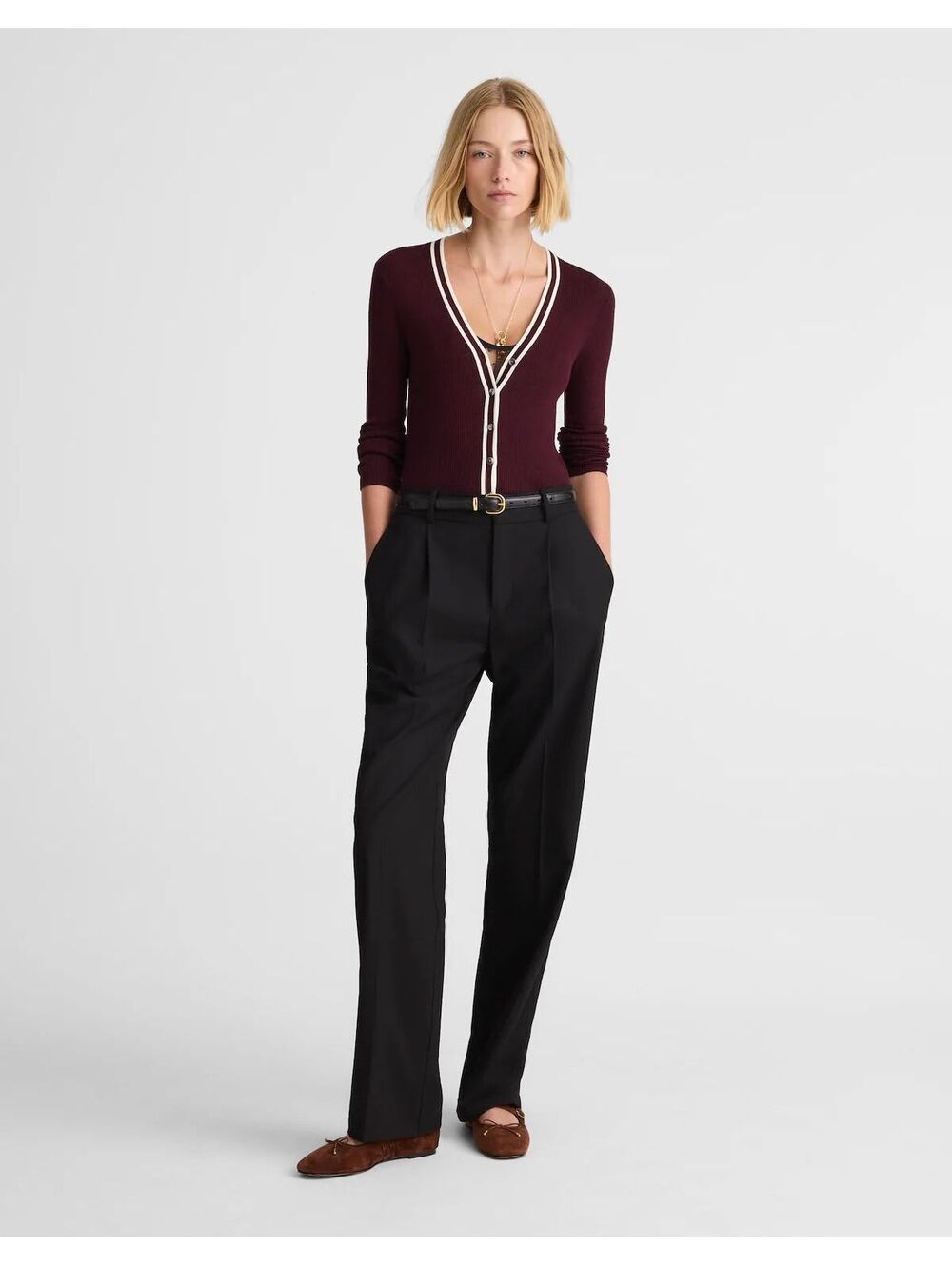 NWT Madewell Slouchy Straight Pants in Brushed Twill - Size 4 - MSRP $128
